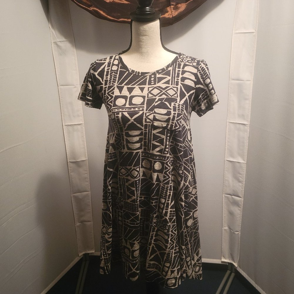 Lula Roe dress, black and white,  XXS